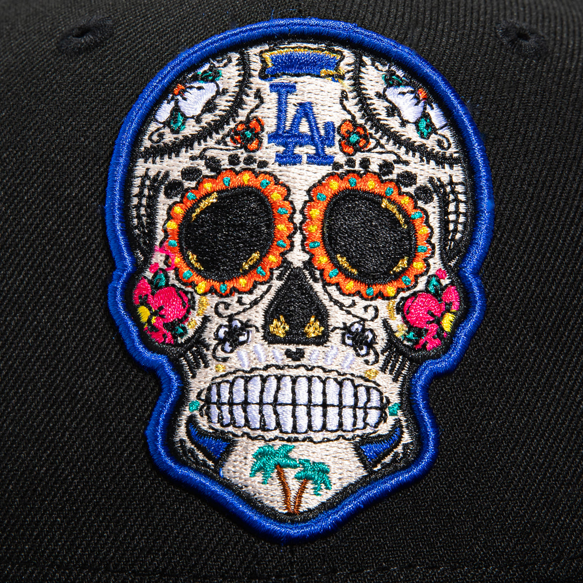 New Era 59FIFTY Los Angeles Dodgers Sugar Skull Hat - Black Black / 7 1/8