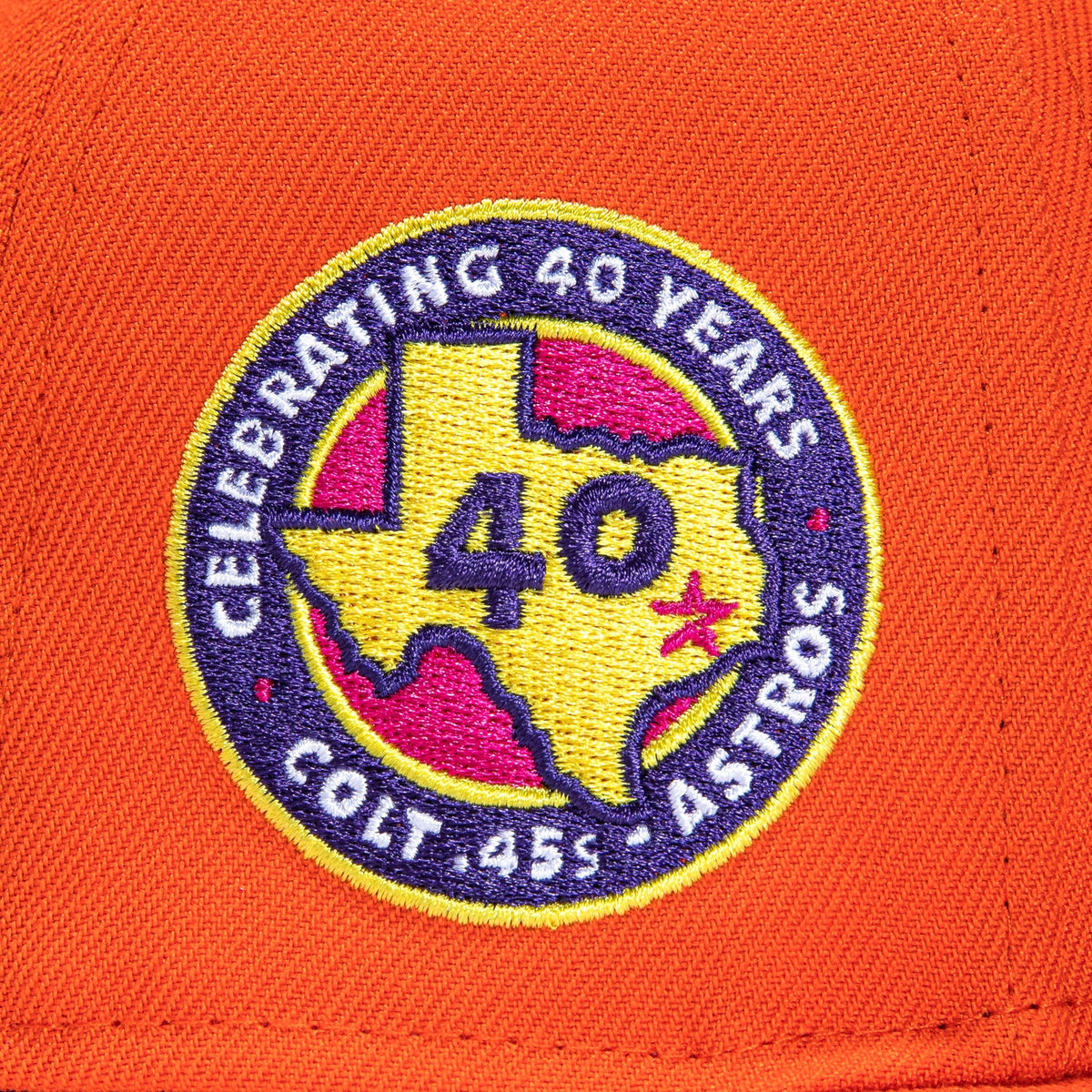New Era 59FIFTY Sauce Houston Astros 40 Years Patch Hat - Orange Orange / 7 3/8