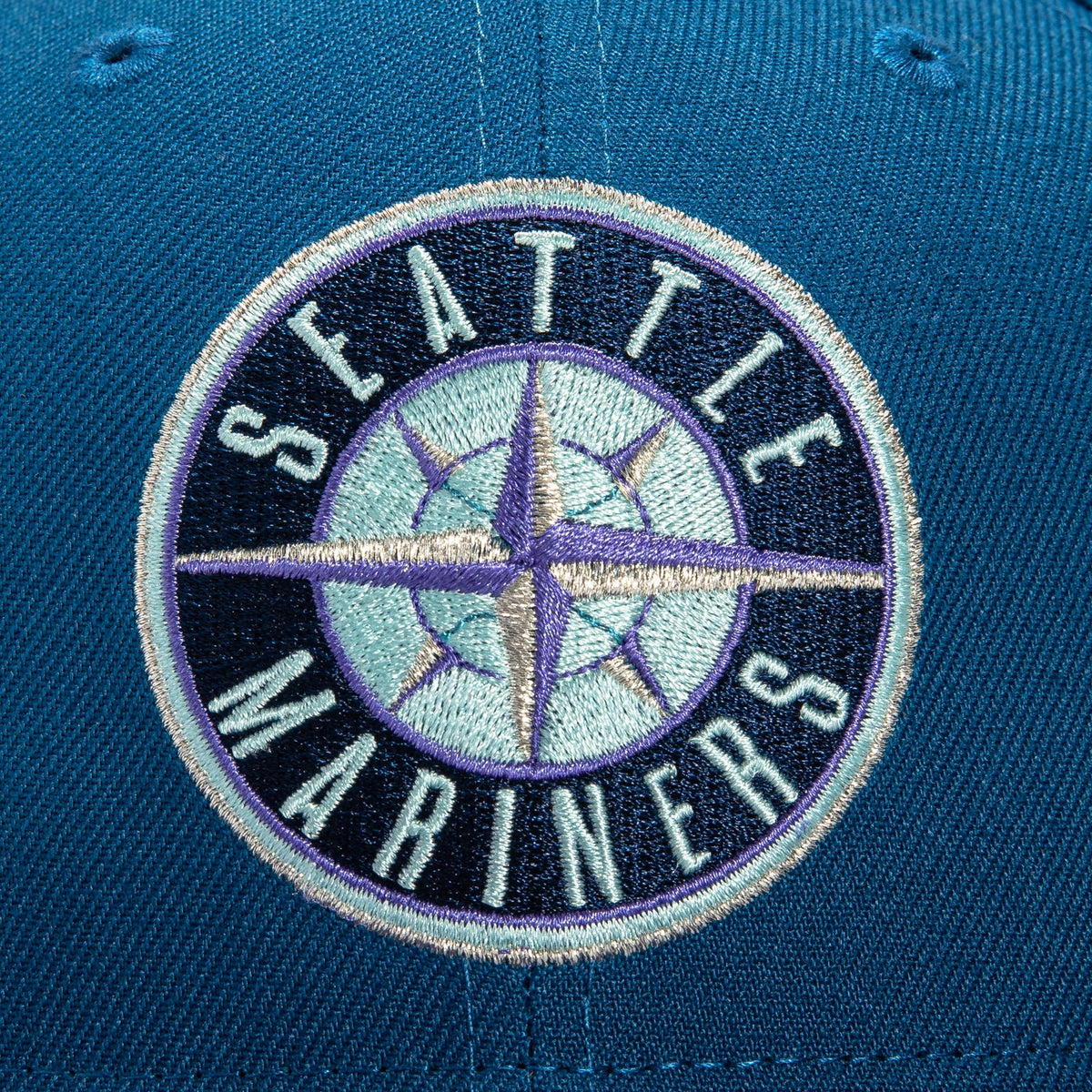 New Era Seattle Mariners 40th Anniversary Patch Logo Hat Club Exclusive 59FIFTY Fitted Hat Teal/Green