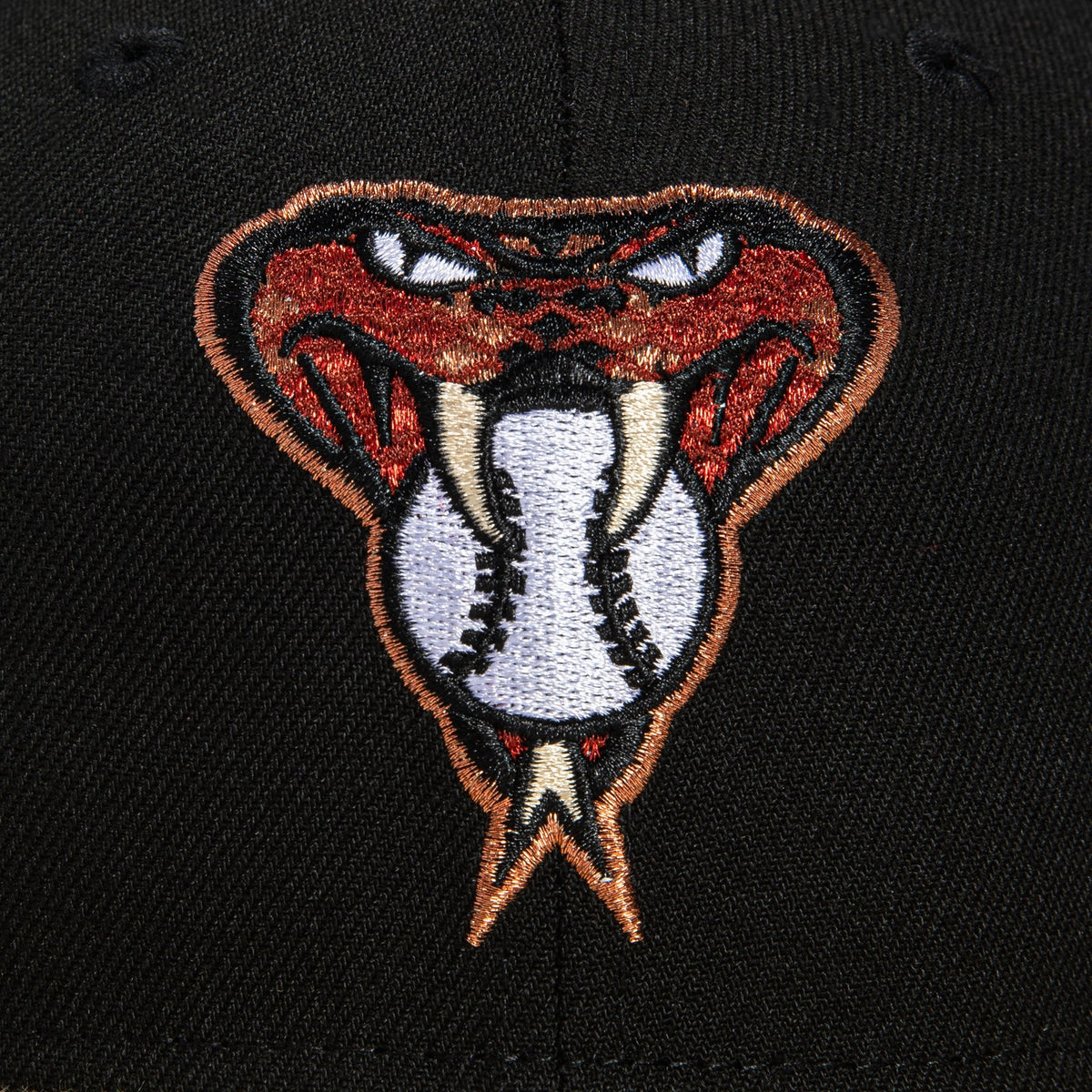 New Era 59FIFTY Arizona Diamondbacks 1998 Inaugural Season Patch Snakehead Hat - Graphite, Sedona Red, Black Graphite/Sedona Red/Black / 8